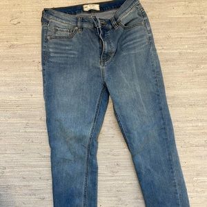 Free People High Waist Straight Leg Jeans